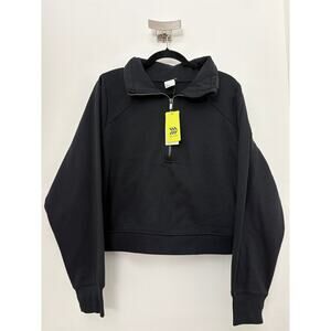 NWT All in Motion Black Cropped 1/2 Zip Pullover Sweatshirt XXL